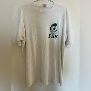 Vintage, vtg, 90 single stitch high school white graphic tee